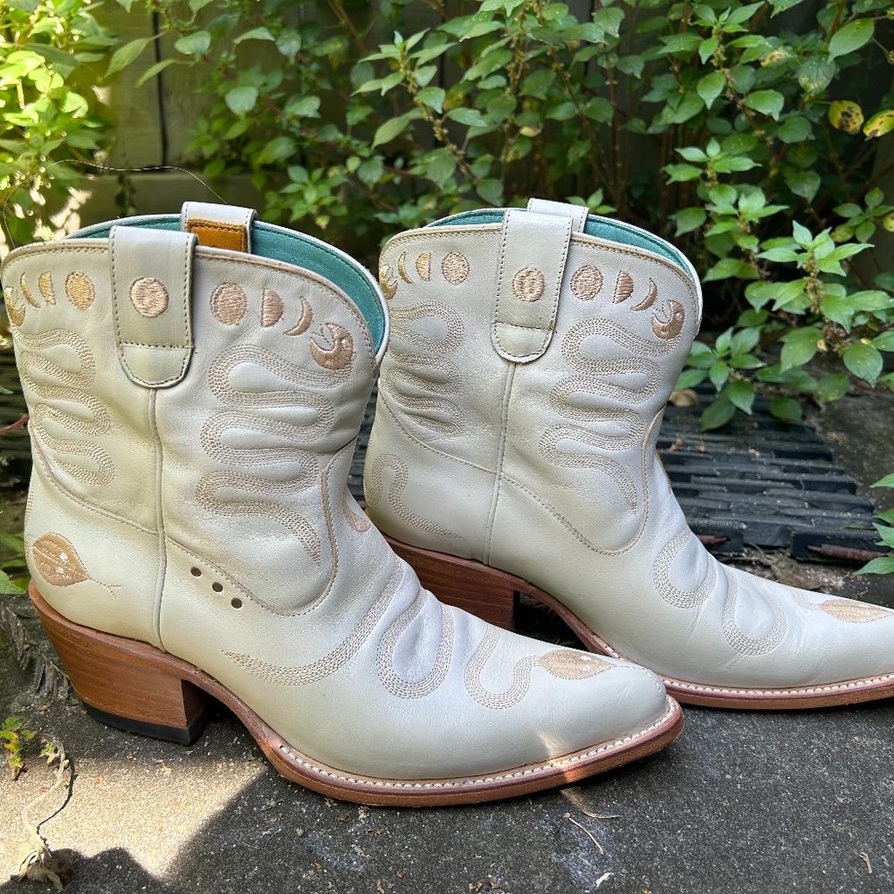 pskaufman eastern boot size 7.5 lichen leather